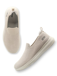 Amp Women’s Knitted Slip-On Sneakers AW034-BEIGE