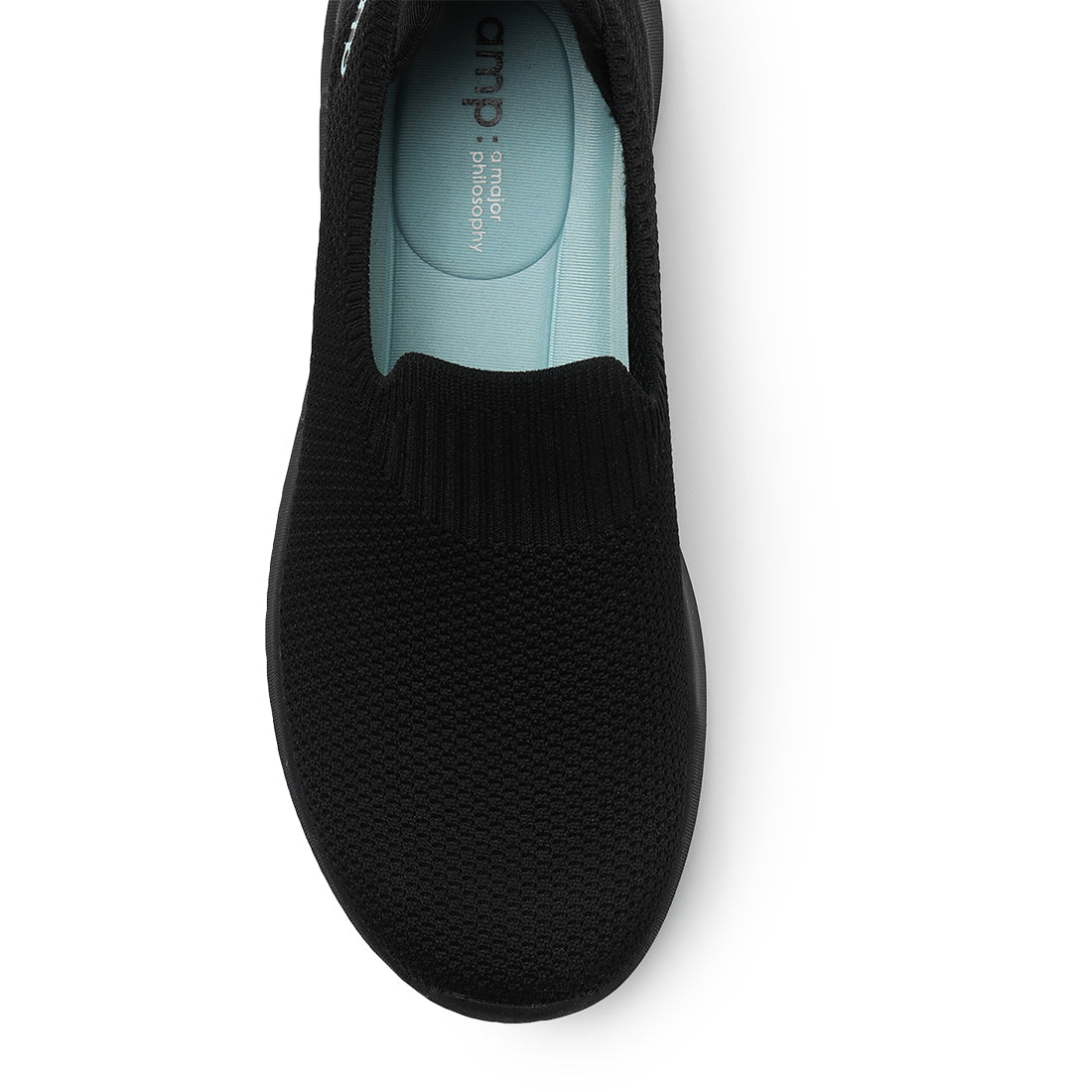 Amp Women’s Knitted Slip-On Sneakers AW012-BLACK