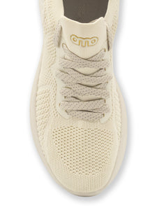 Amp Men’s Knitted Lace-Up Sneakers AM023-BEIGE