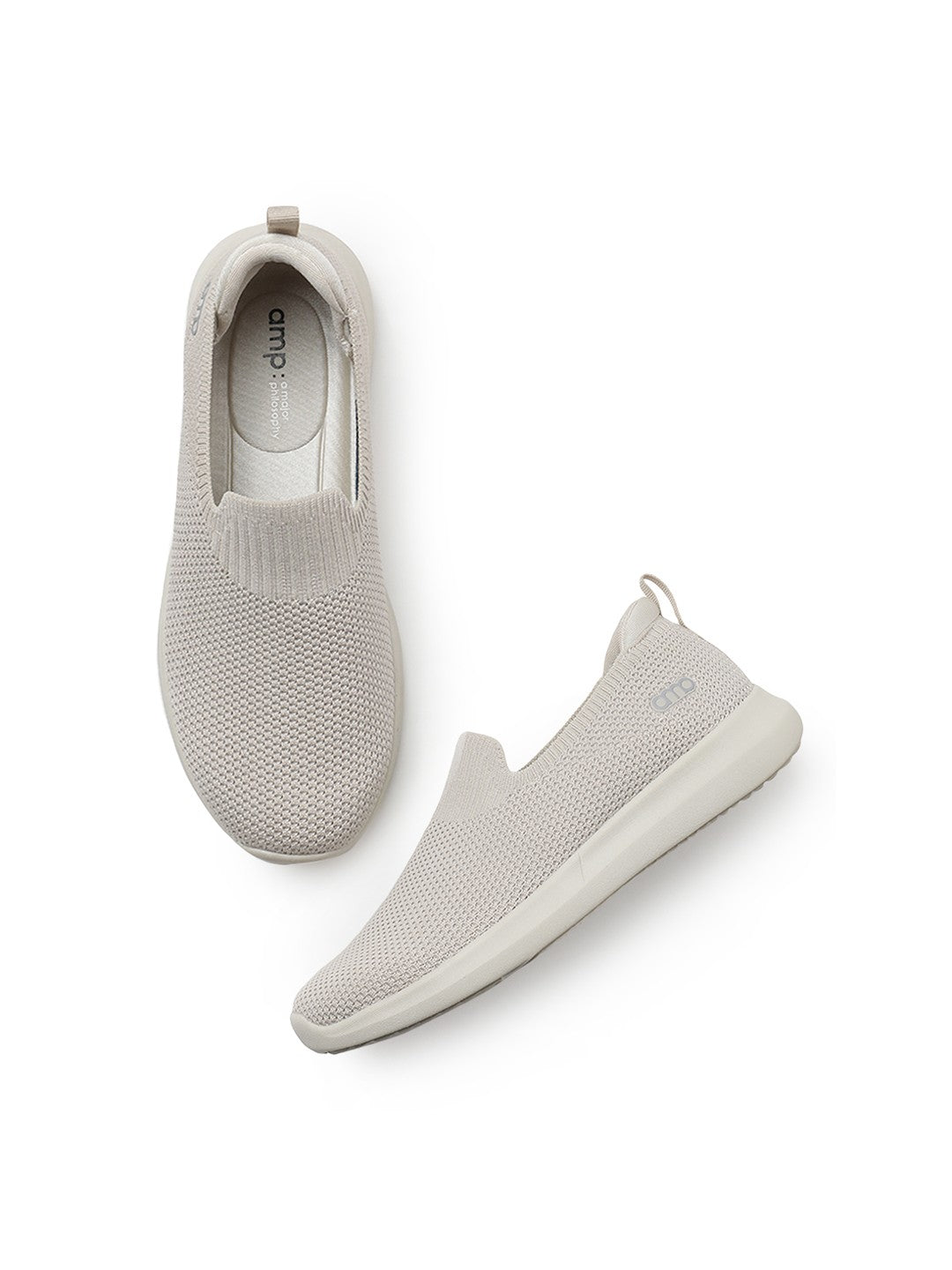 Amp Women’s Knitted Slip-On Sneakers AW012-BEIGE