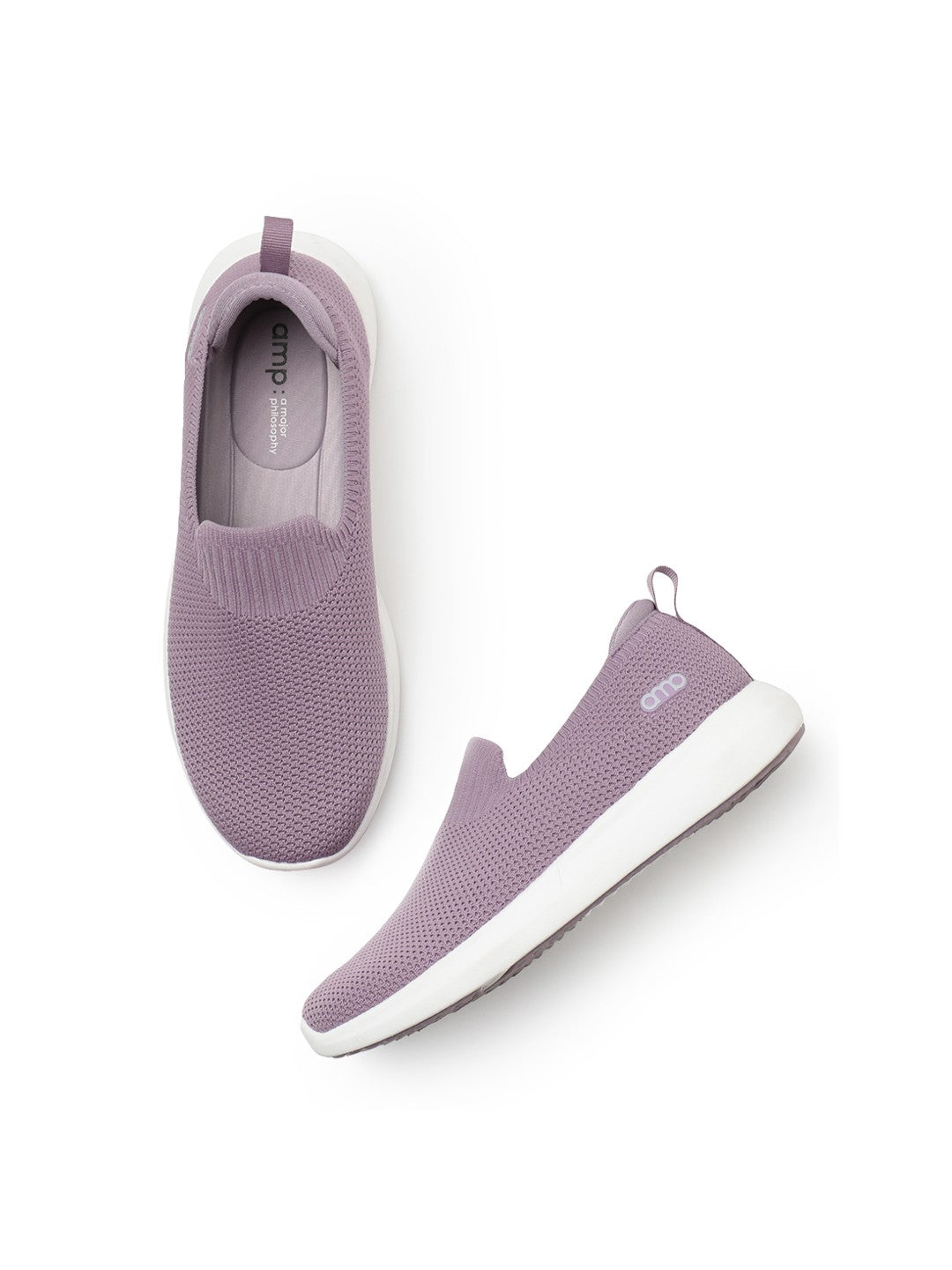 Amp Women’s Knitted Slip-On Sneakers AW012-PURPLE