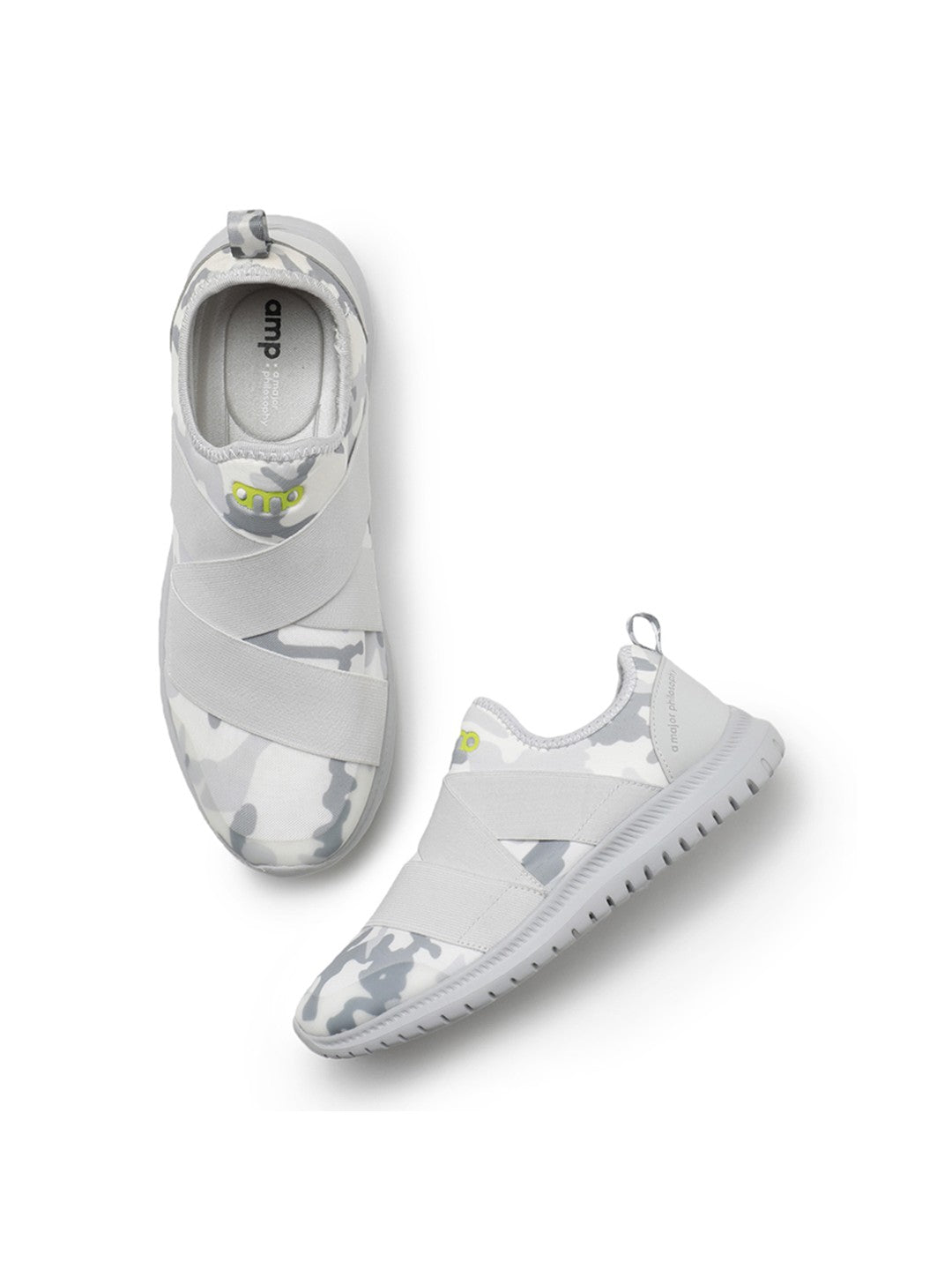 Amp Women’s Knitted Slip-On Sneakers AW008-GREY