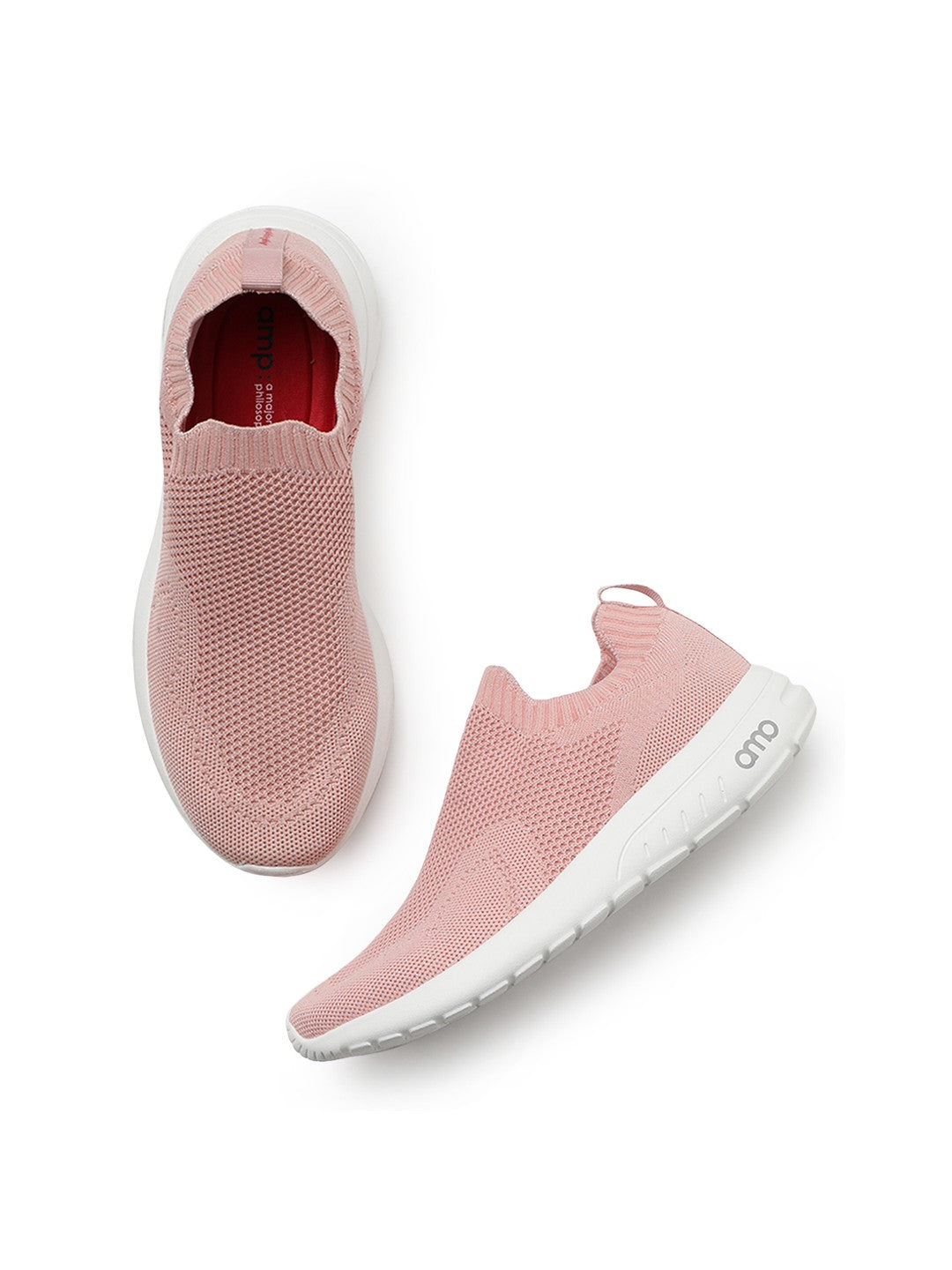 Amp Women’s Knitted Slip-On Sneakers AW007-PINK