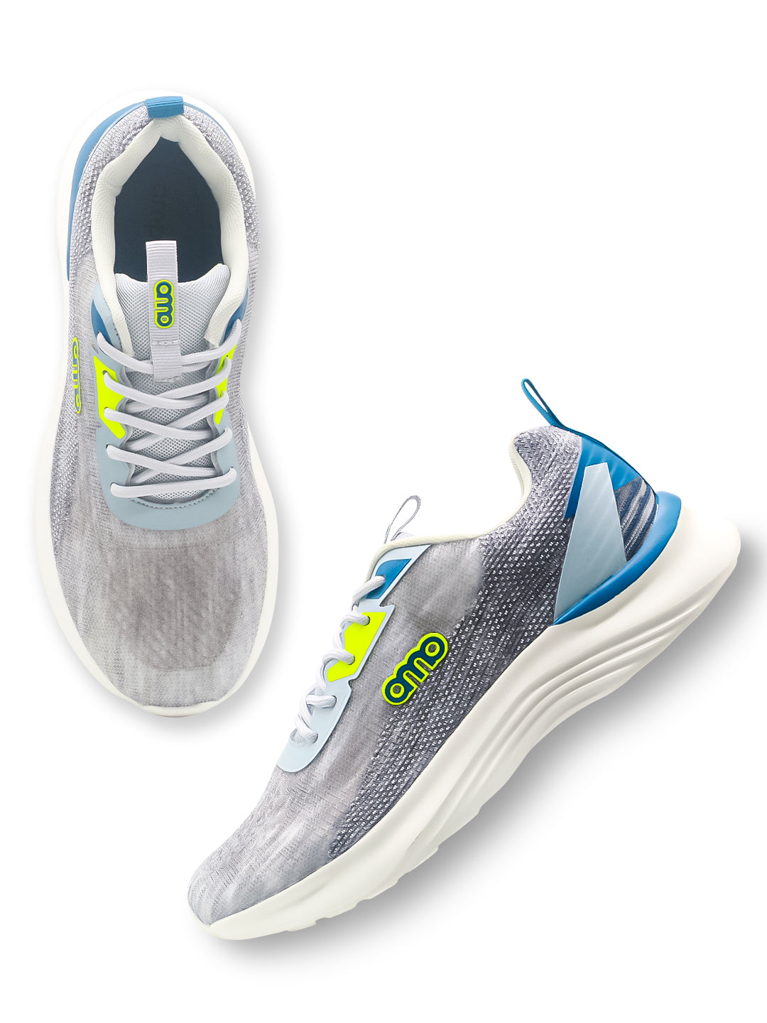 Amp Men’s Knitted Lace-Up Sneakers AM025-GREY