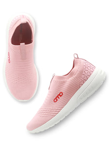 Amp Women’s Knitted Slip-On Sneakers AW028-PINK