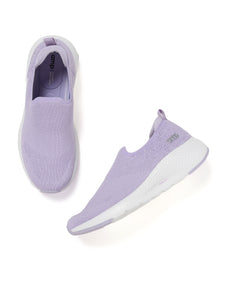AMP WOMENS KNITTED SLIP-ON SNEAKERS AW051-LILAC