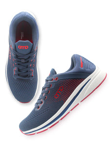 Amp Men’s Knitted Lace-Up Sneakers AM032-NAVY