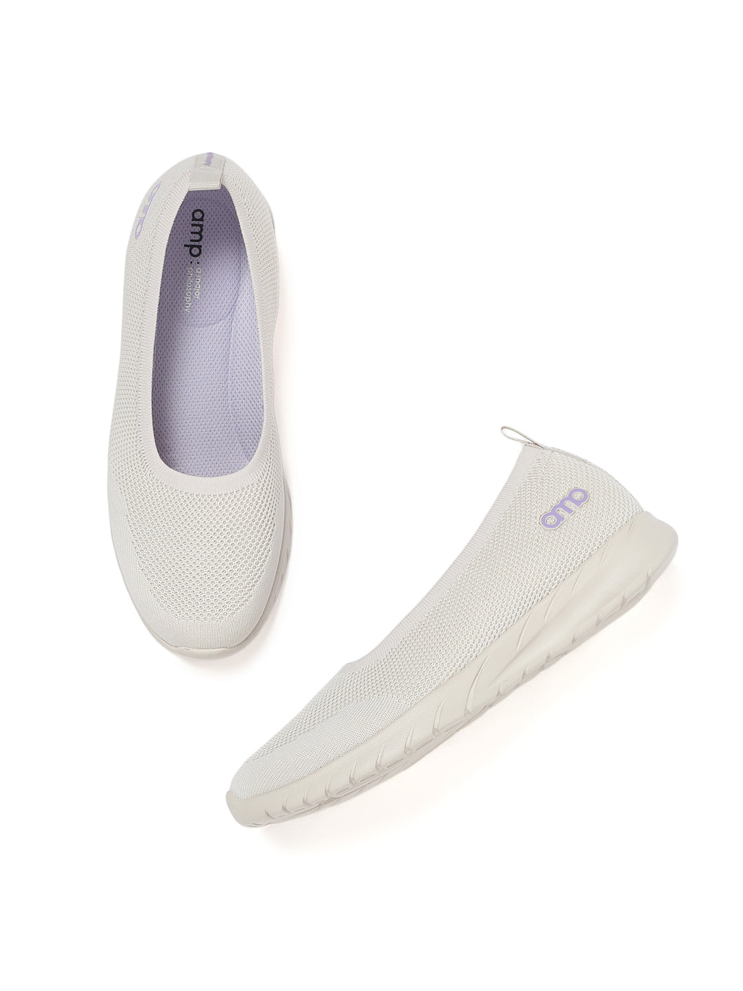 Amp Women’s Knitted Slip-On Sneakers AW057-BEIGE