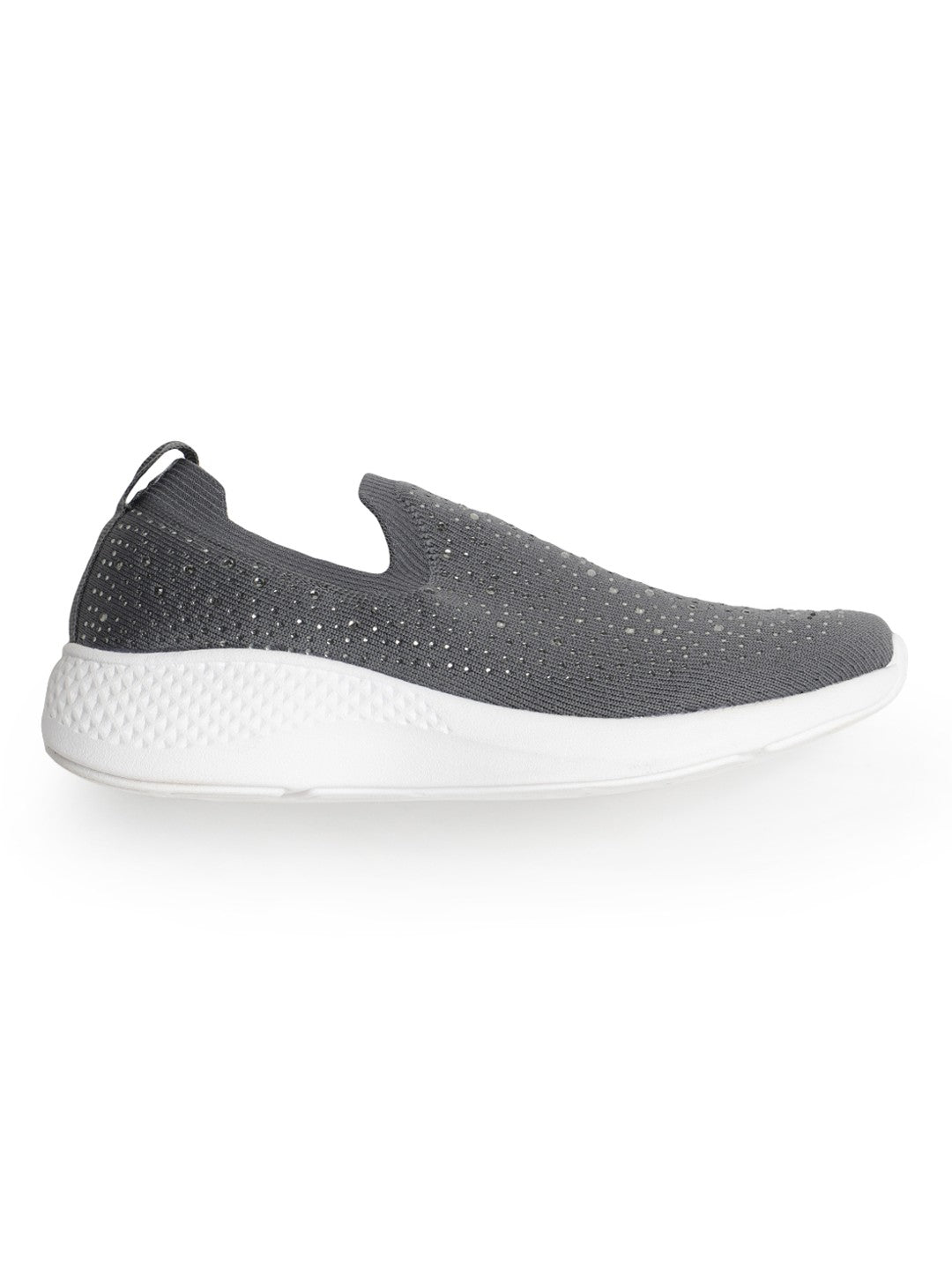 Amp Women’s Knitted Slip-On Sneakers AW011-GREY
