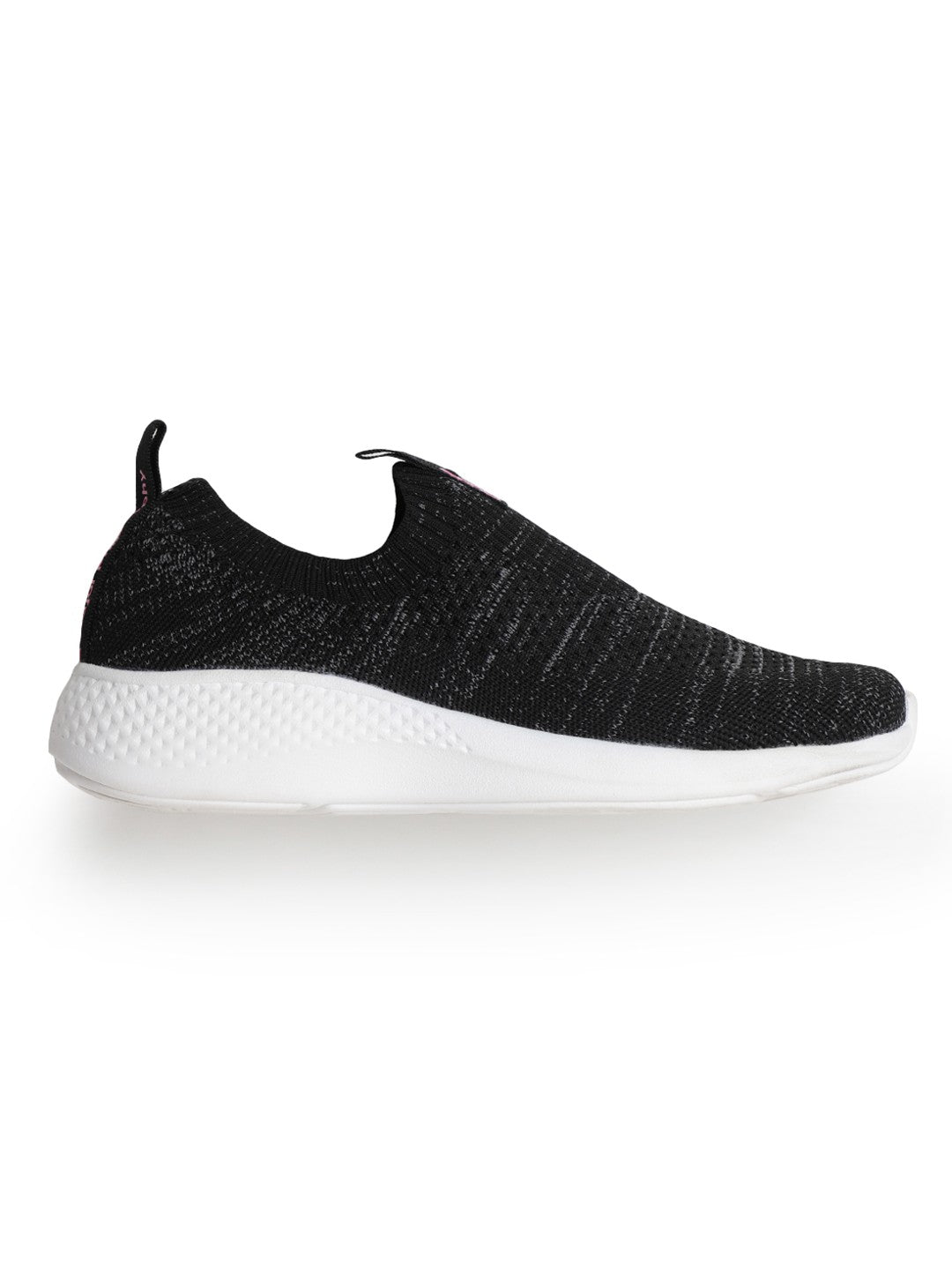 Amp Women’s Knitted Slip-On Sneakers AW009-BLACK