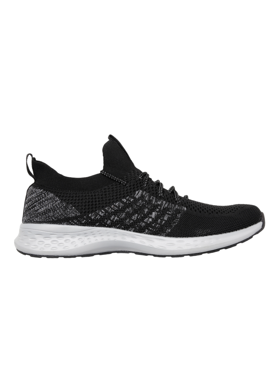 Amp Men’s Knitted Lace-Up Sneakers AM003-BLACK
