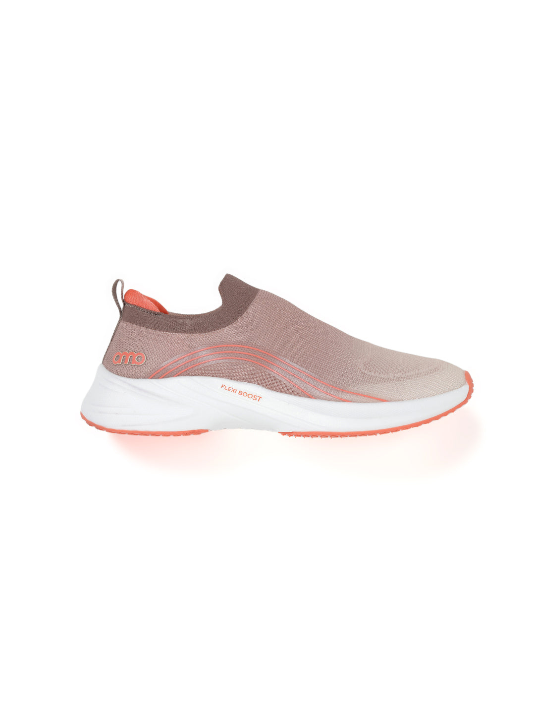 AMP WOMENS KNITTED SLIP-ON SNEAKERS AW058-BEIGE