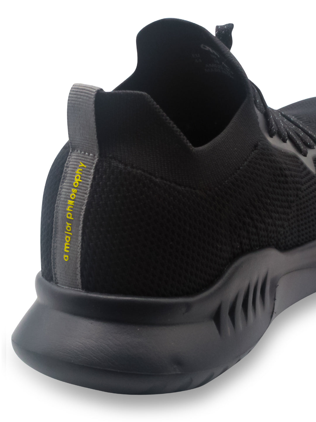 Amp Men’s Knitted Lace-Up Sneakers AM023-BLACK