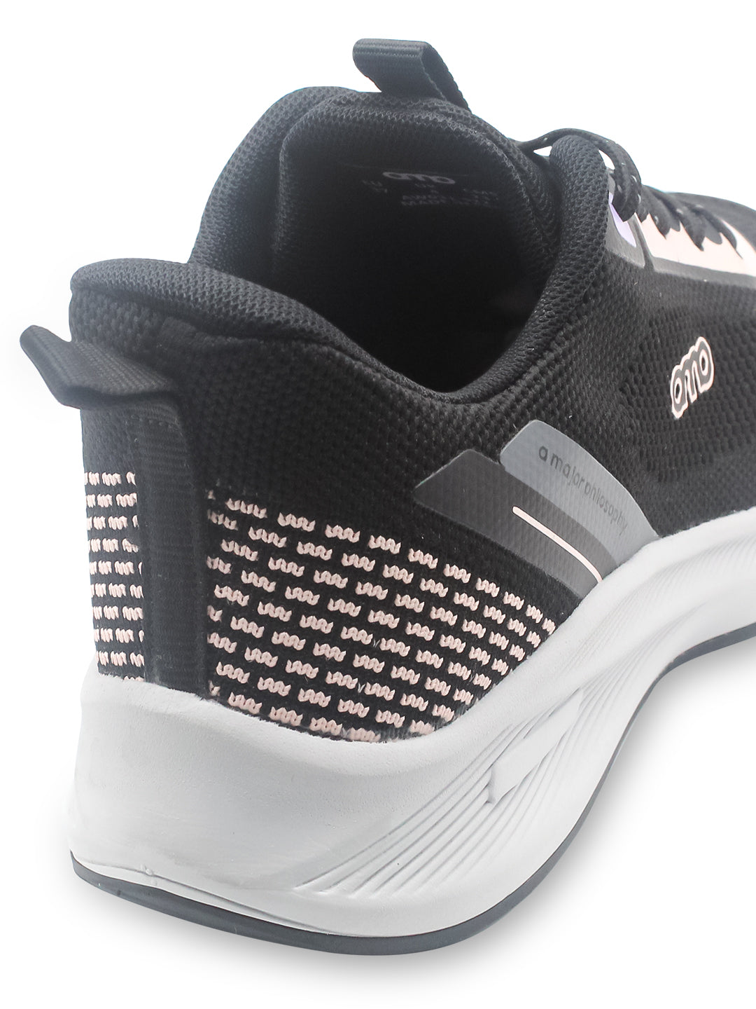 Amp Women’s Knitted Lace-Up Sneakers AW031-BLACK