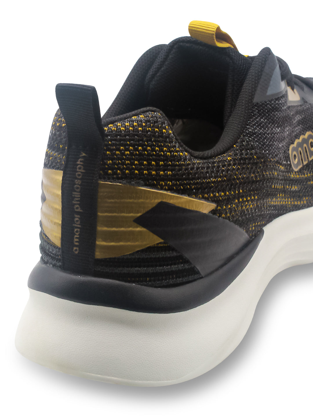 Amp Men’s Knitted Lace-Up Sneakers AM025-BLACK