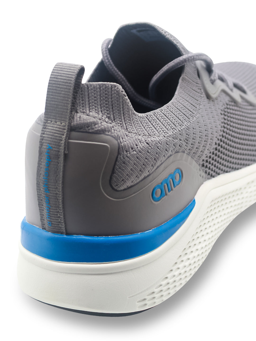 Amp Men’s Knitted Lace-Up Sneakers AM031-GREY