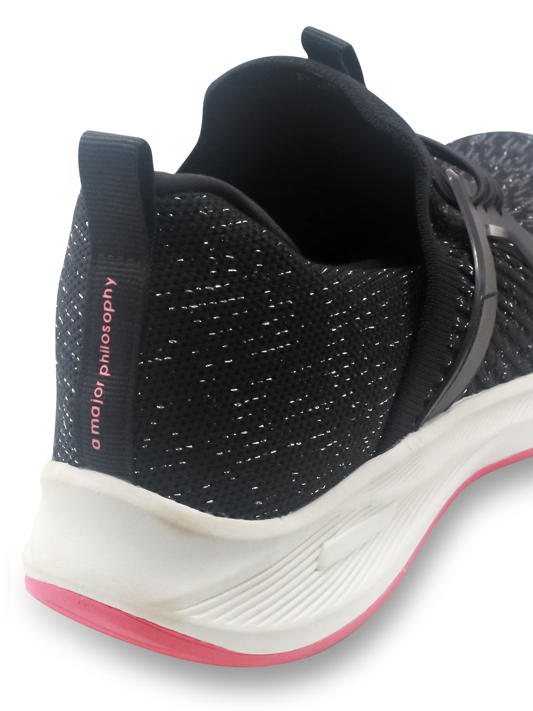 Amp Women’s Knitted Lace-Up Sneakers AW033-Black