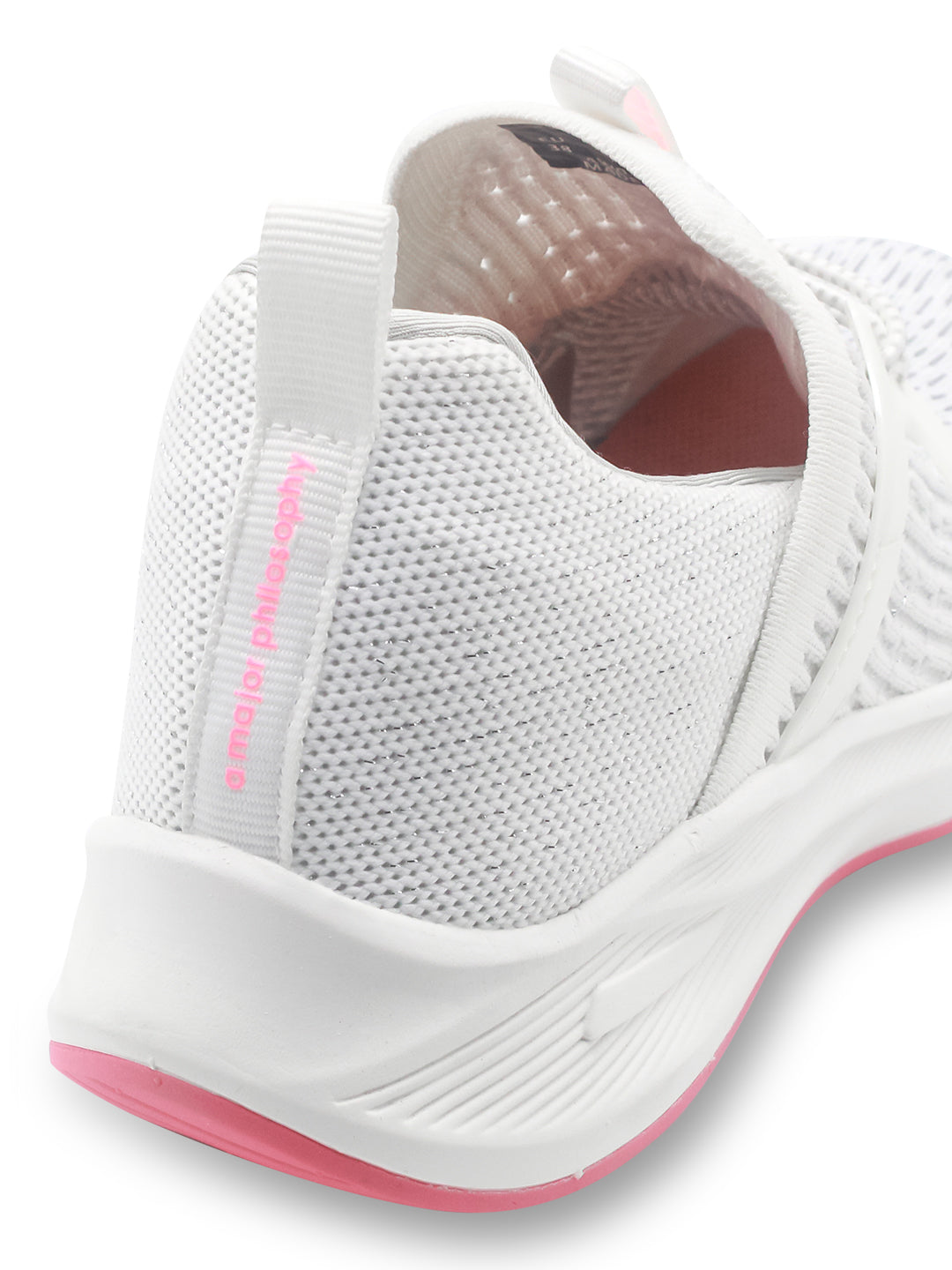 Amp Women’s Knitted Lace-Up Sneakers AW033-WHITE