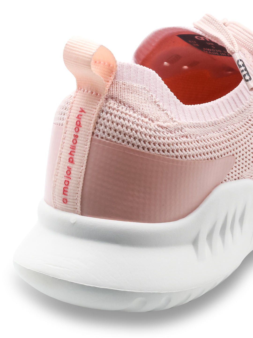 Amp Women’s Knitted Lace-Up Sneakers AW030-CLEAR PINK