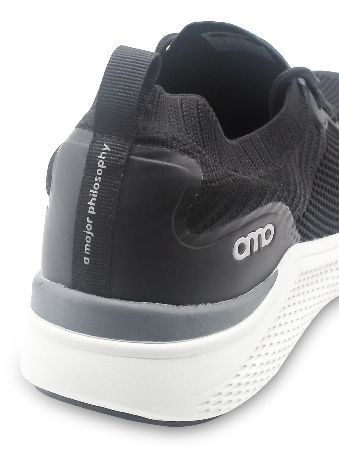 Amp Men’s Knitted Lace-Up Sneakers AM031-BLACK