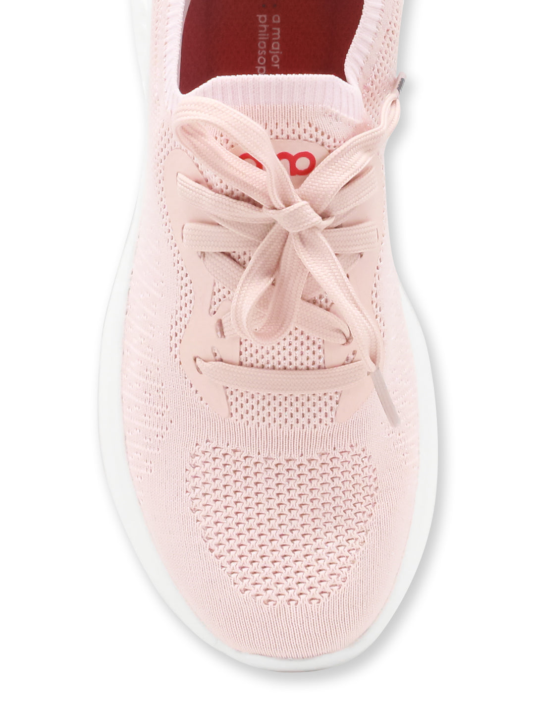 Amp Women’s Knitted Lace-Up Sneakers AW030-CLEAR PINK