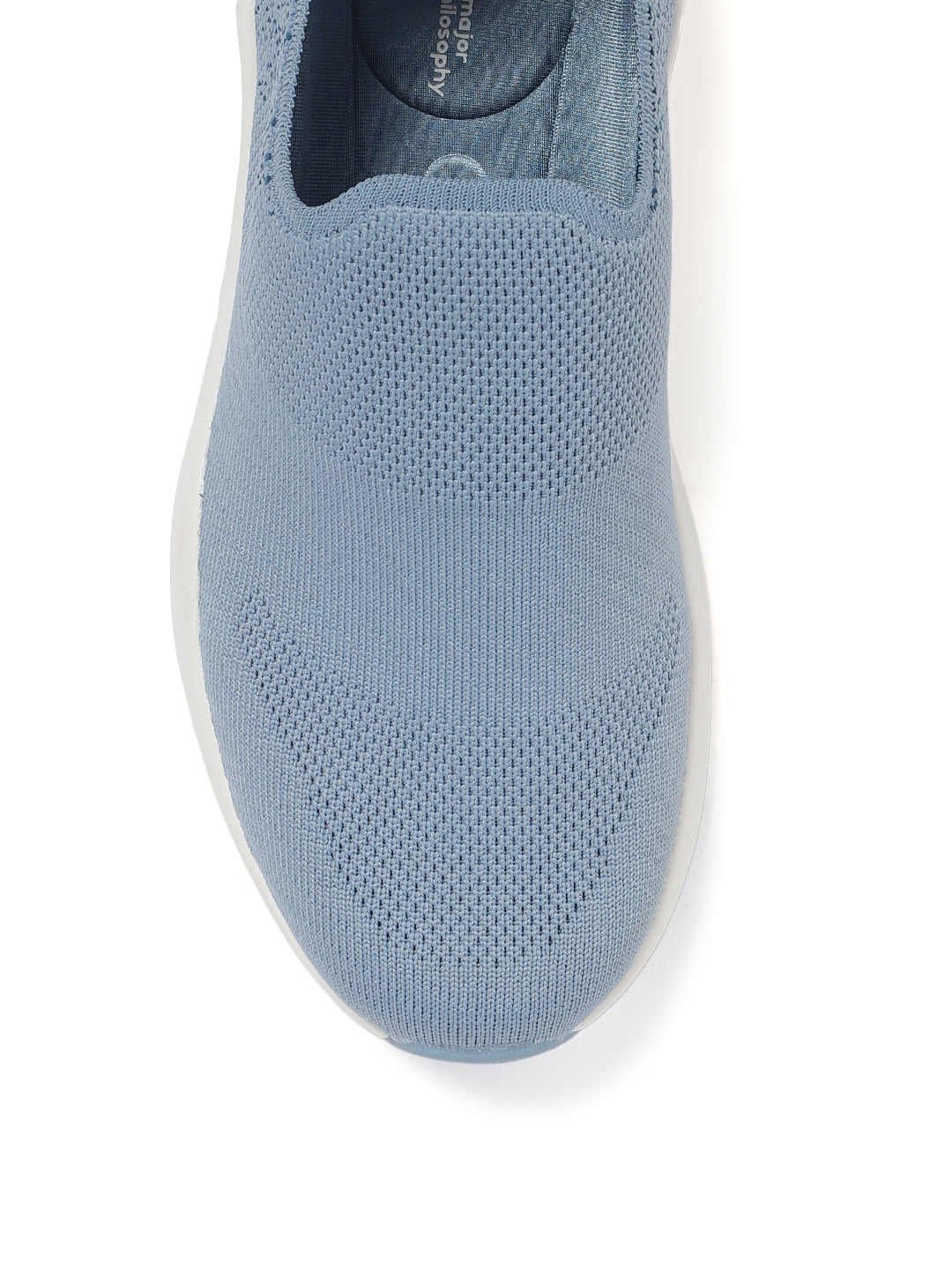 AMP WOMENS KNITTED SLIP-ON SNEAKERS AW051-BLUE