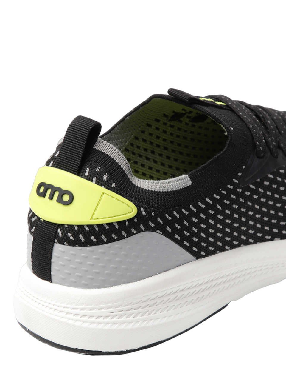 Amp Men’s Knitted Lace-Up Sneakers AM005-BLACK