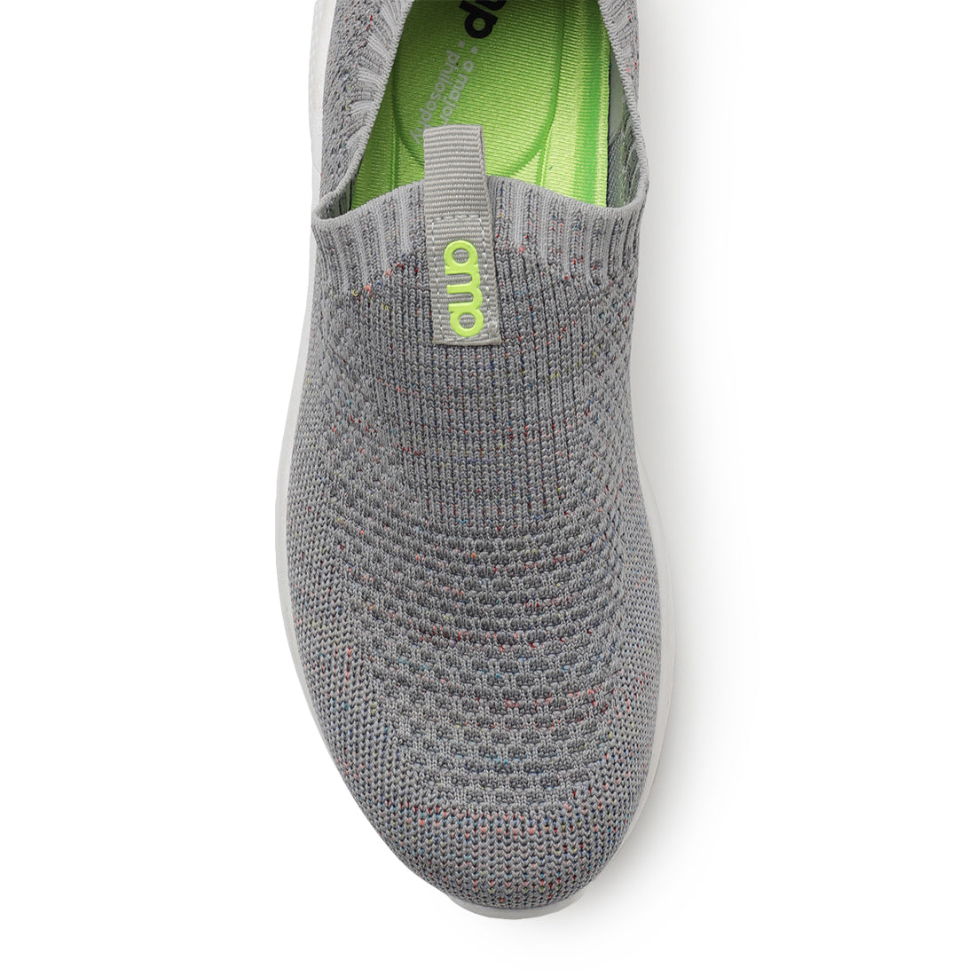 Amp Women’s Knitted Slip-On Sneakers AW009-GREY