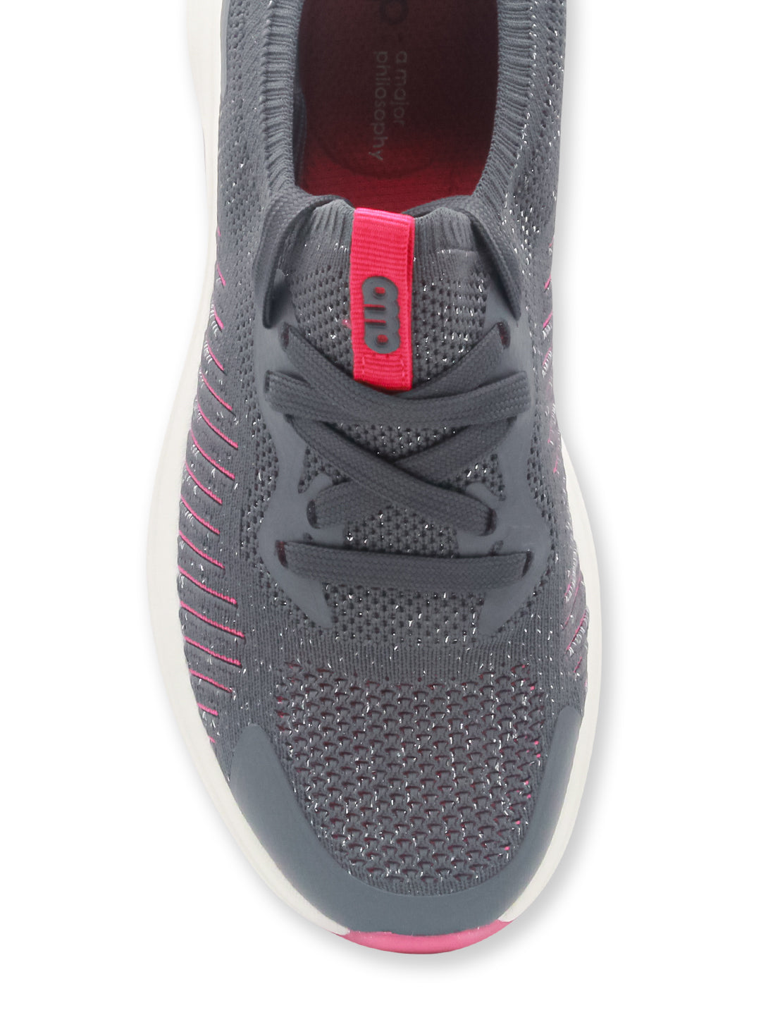 Amp Women’s Knitted Lace-Up Sneakers AW038-GREY