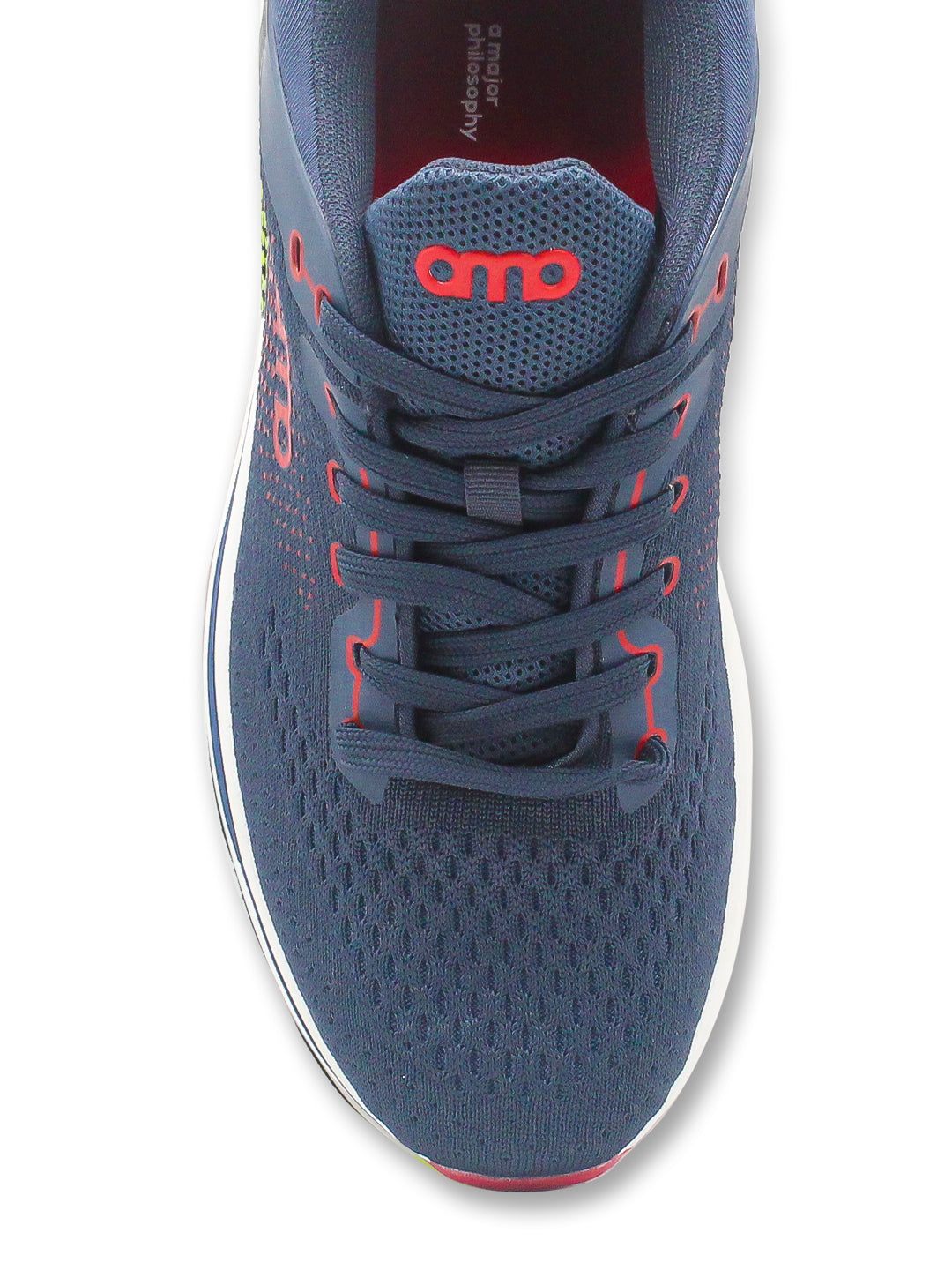 Amp Men’s Knitted Lace-Up Sneakers AM032-NAVY