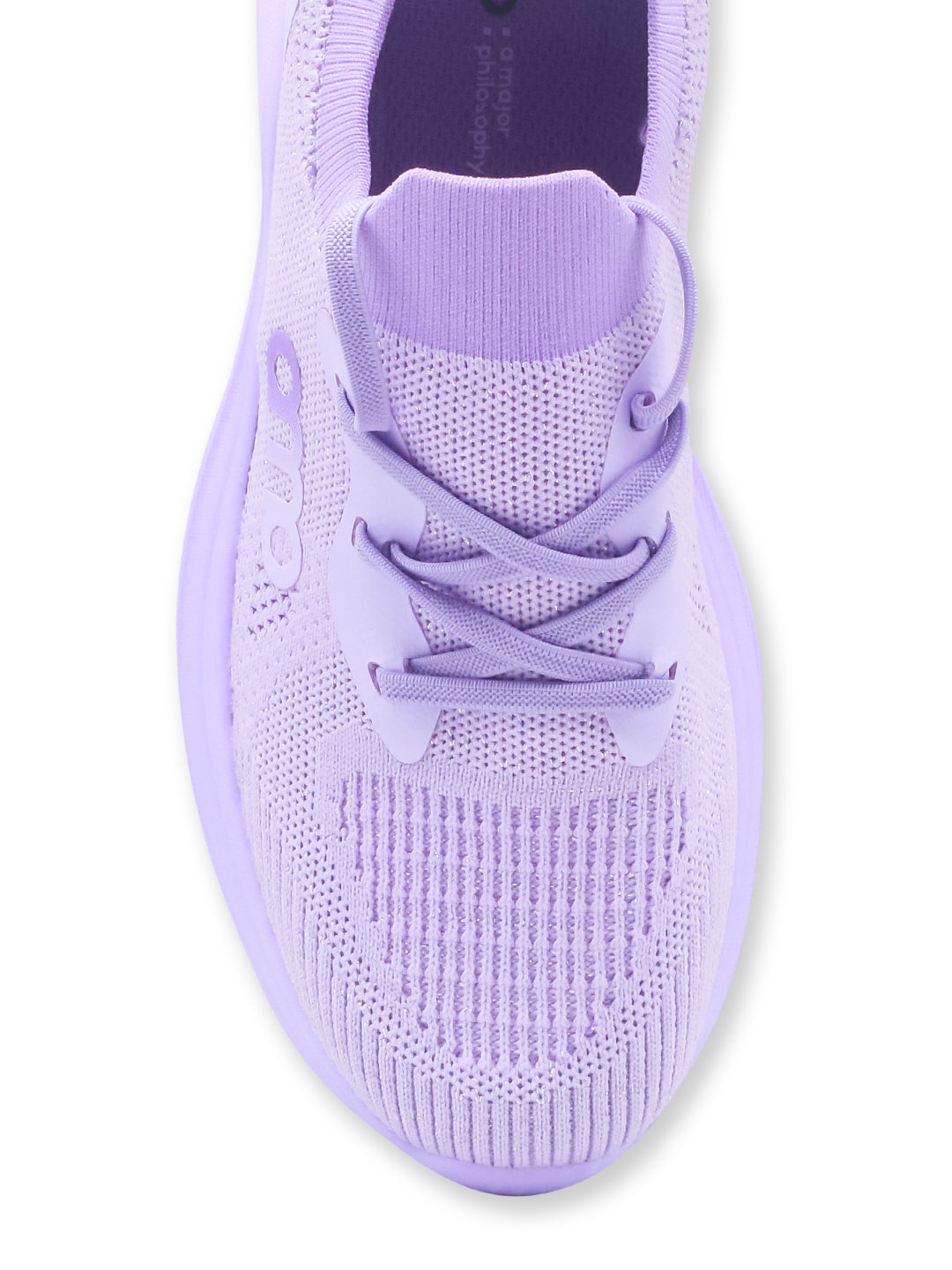 Amp Women’s Knitted Lace-Up Sneakers AW029-LAVENDER