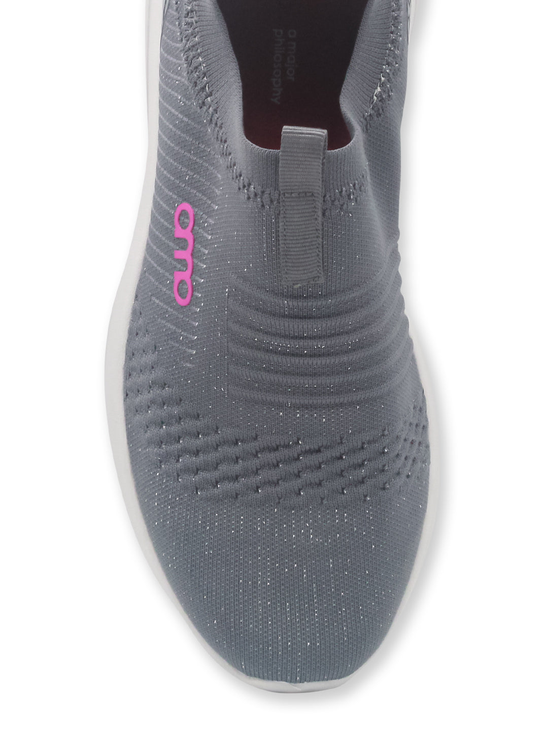 Amp Women’s Knitted Slip-On Sneakers AW028-GREY