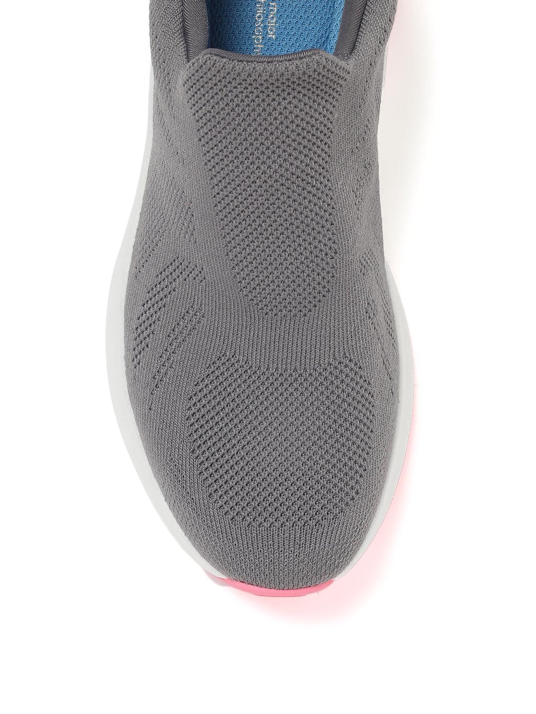 AMP WOMENS KNITTED SLIP-ON SNEAKERS AW055-GREY