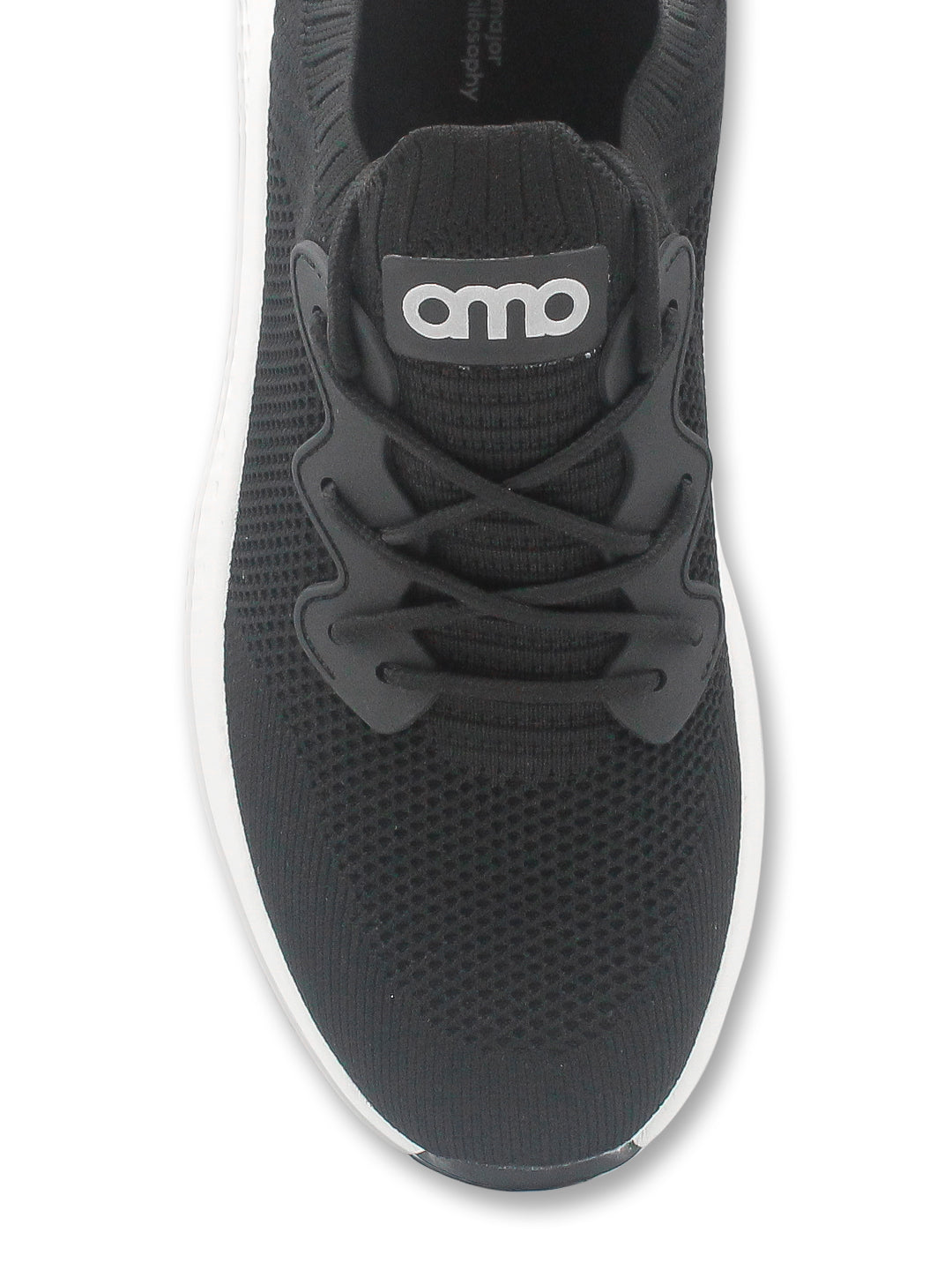 Amp Women’s Knitted Lace-Up Sneakers AW031-BLACK