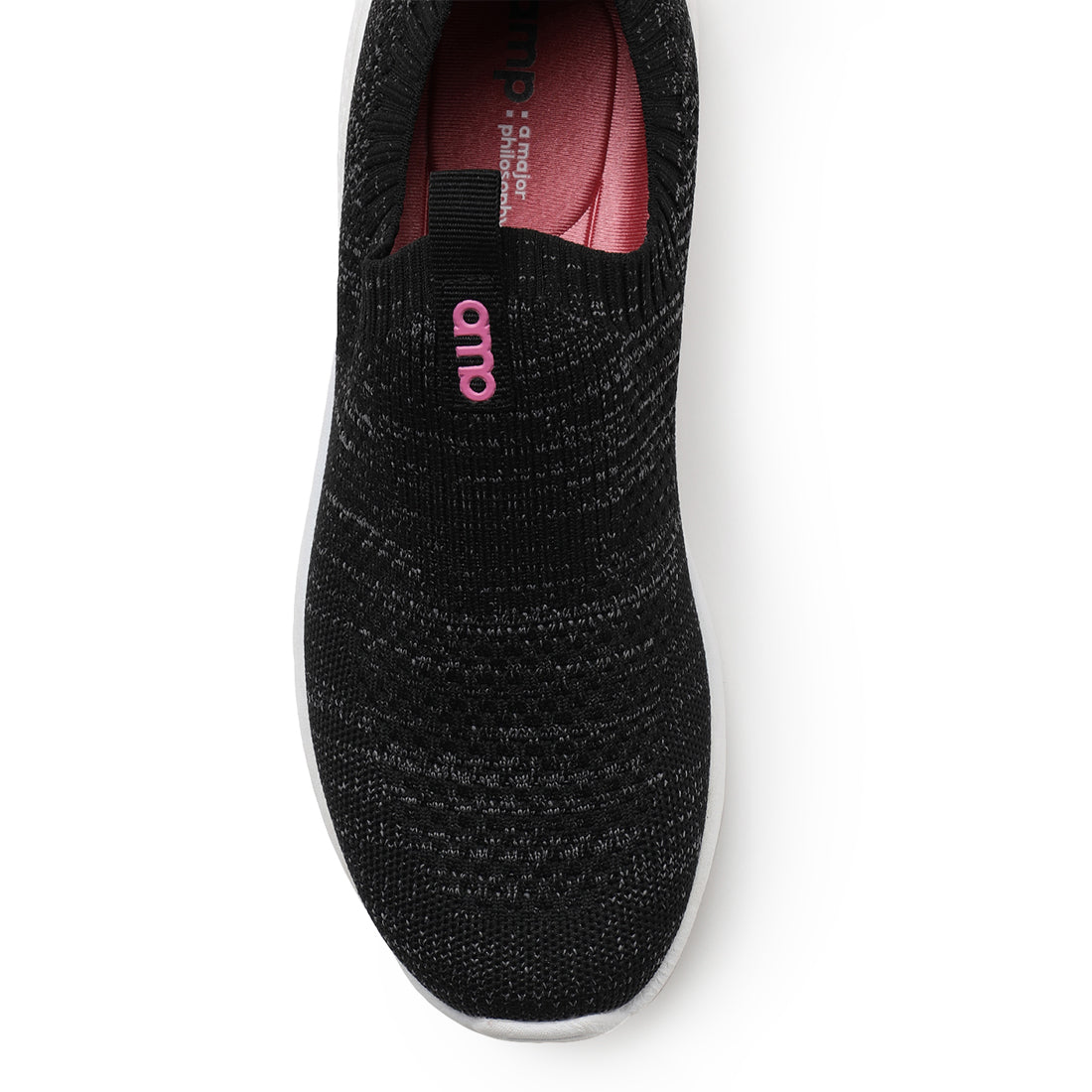 Amp Women’s Knitted Slip-On Sneakers AW009-BLACK