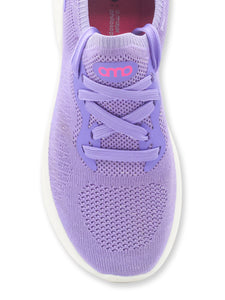 Amp Women’s Knitted Lace-Up Sneakers AW030-PURPLE