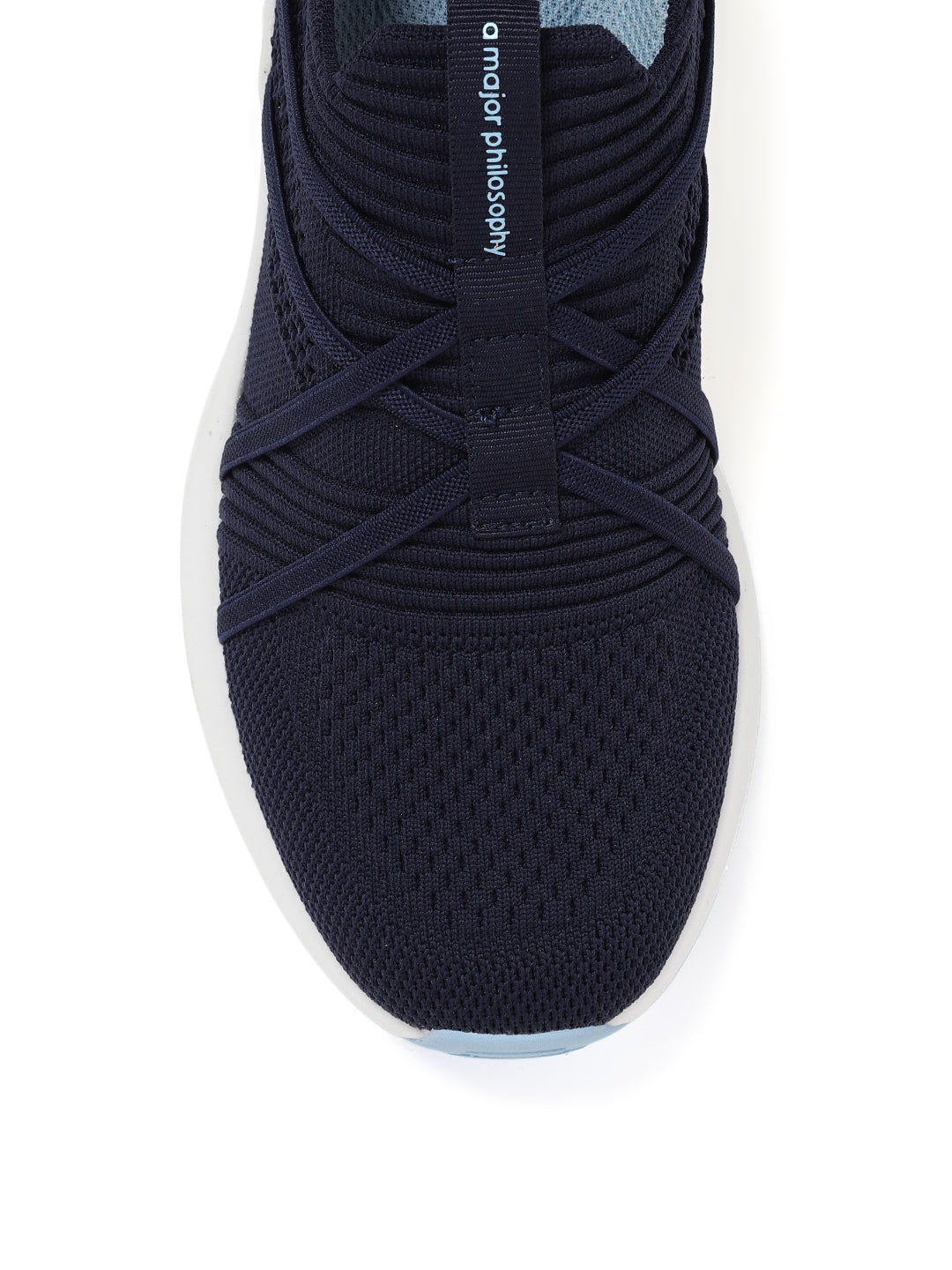 AMP WOMENS KNITTED SLIP-ON SNEAKERS AW056-NAVY