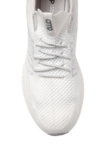 Amp Men’s Knitted Lace-Up Sneakers AM003-WHITE