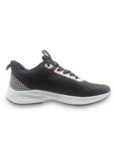 Amp Women’s Knitted Lace-Up Sneakers AW031-BLACK