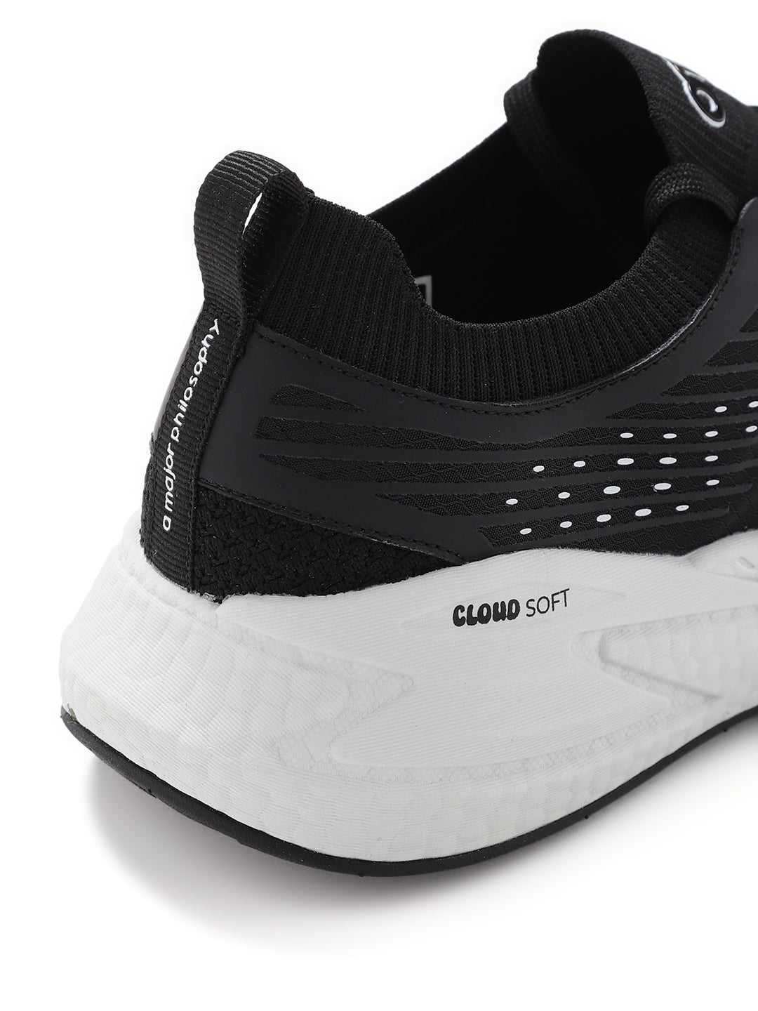 Amp Men’s Knitted Sports Lace-Up Sneakers AM035-BLACK