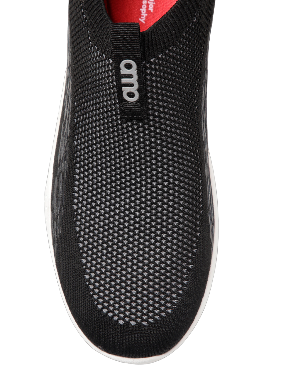 Amp Men’s Knitted Slip-On Sneakers AM001-BLACK