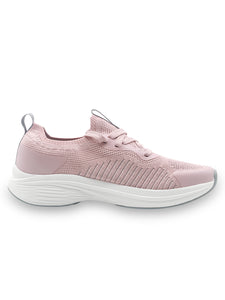Amp Women’s Knitted Lace-Up Sneakers AW038-PEACH