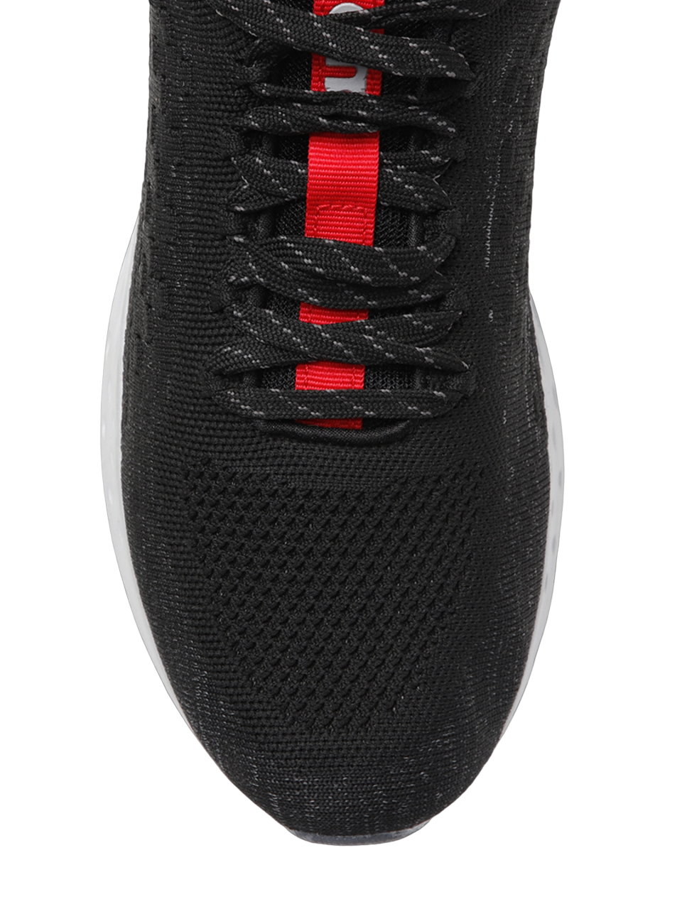 Amp Men’s Knitted Lace-Up Sneakers AM002-BLACK