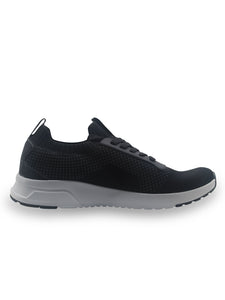 Amp Men’s Knitted Lace-Up Sneakers AM024-BLACK
