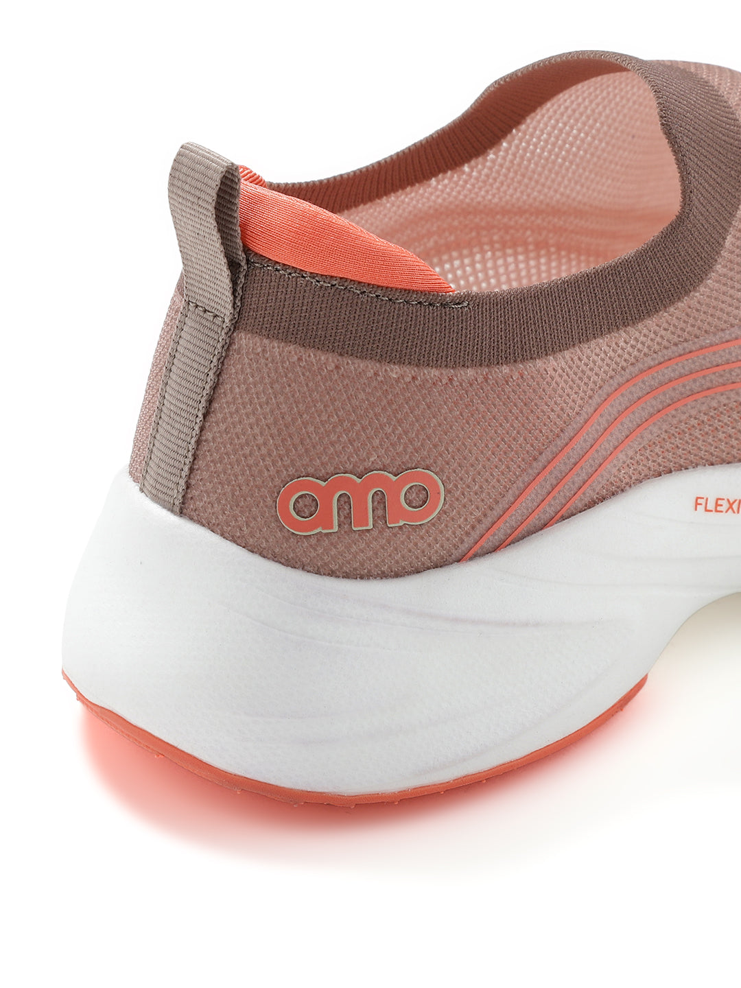 AMP WOMENS KNITTED SLIP-ON SNEAKERS AW058-BEIGE