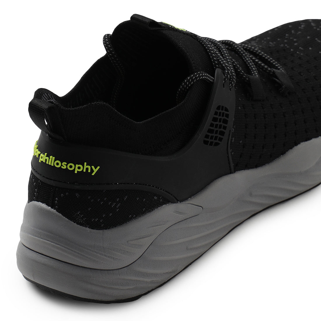 Amp Women’s Knitted Lace-Up Sneakers AW013-BLACK