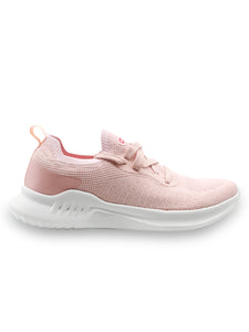 Amp Women’s Knitted Lace-Up Sneakers AW030-CLEAR PINK