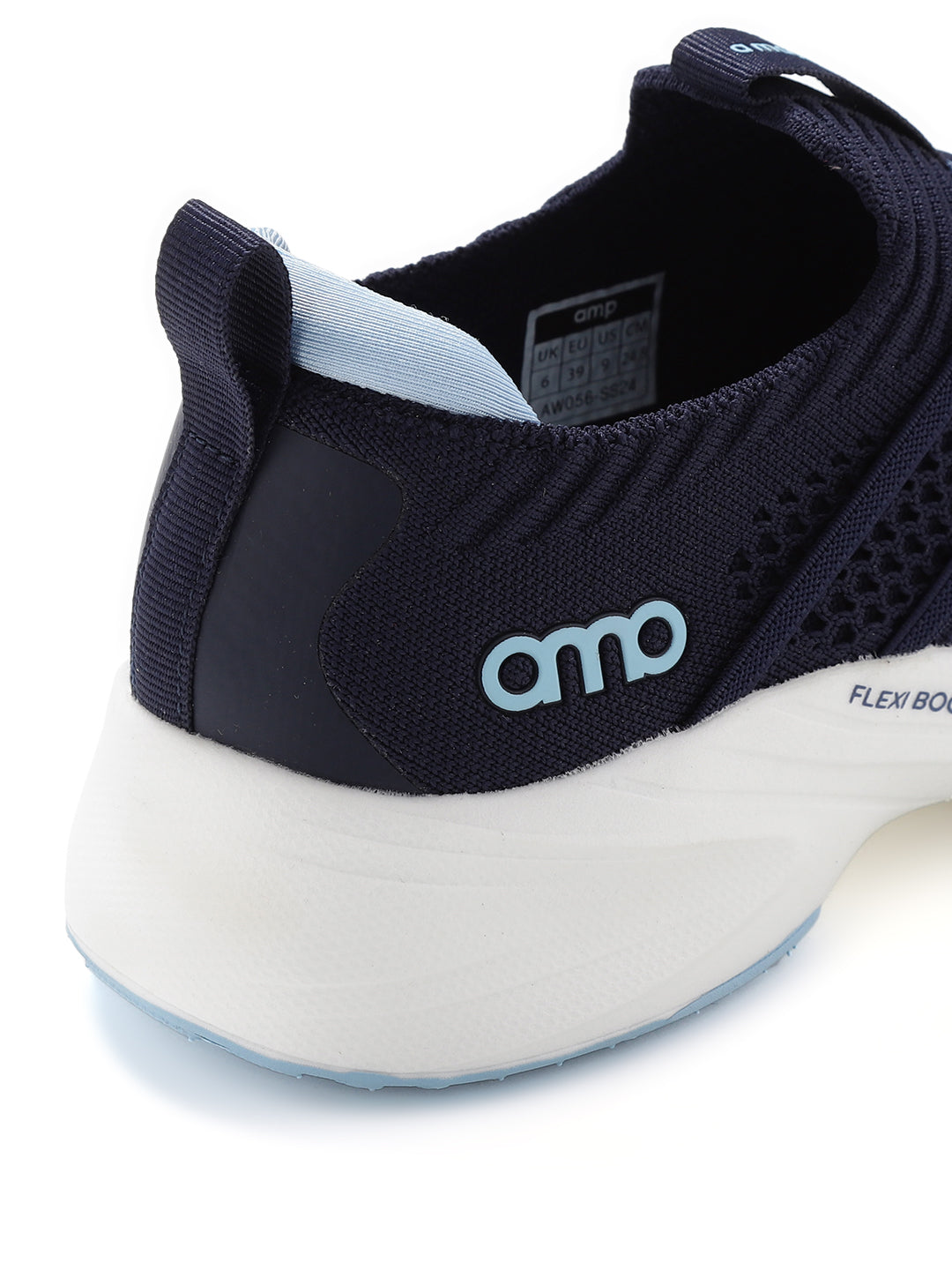 AMP WOMENS KNITTED SLIP-ON SNEAKERS AW056-NAVY