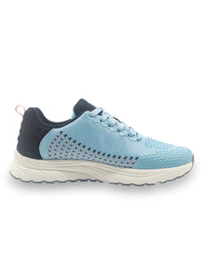 Amp Women’s Knitted Lace-Up Sneakers AW041-BLUE