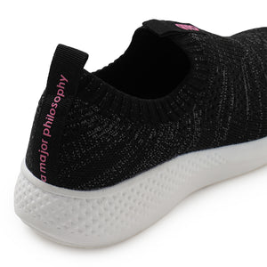 Amp Women’s Knitted Slip-On Sneakers AW009-BLACK